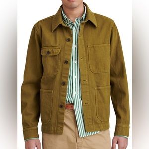 Alex Mill Garment Dyed Work Jacket in Golden Olive Medium